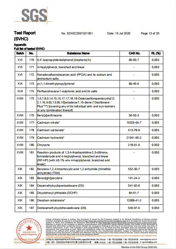 一次性保險(xiǎn)絲REACH認(rèn)證15