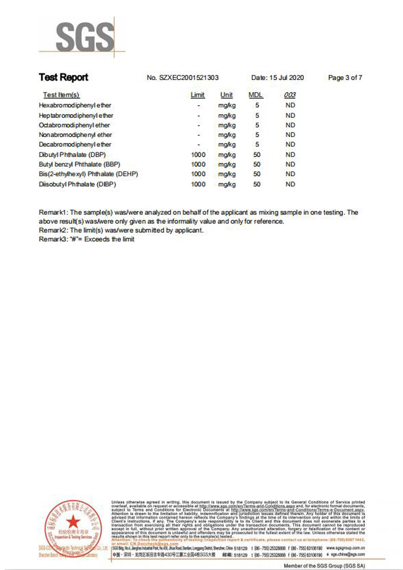 一次性保險絲SGS認證報告3