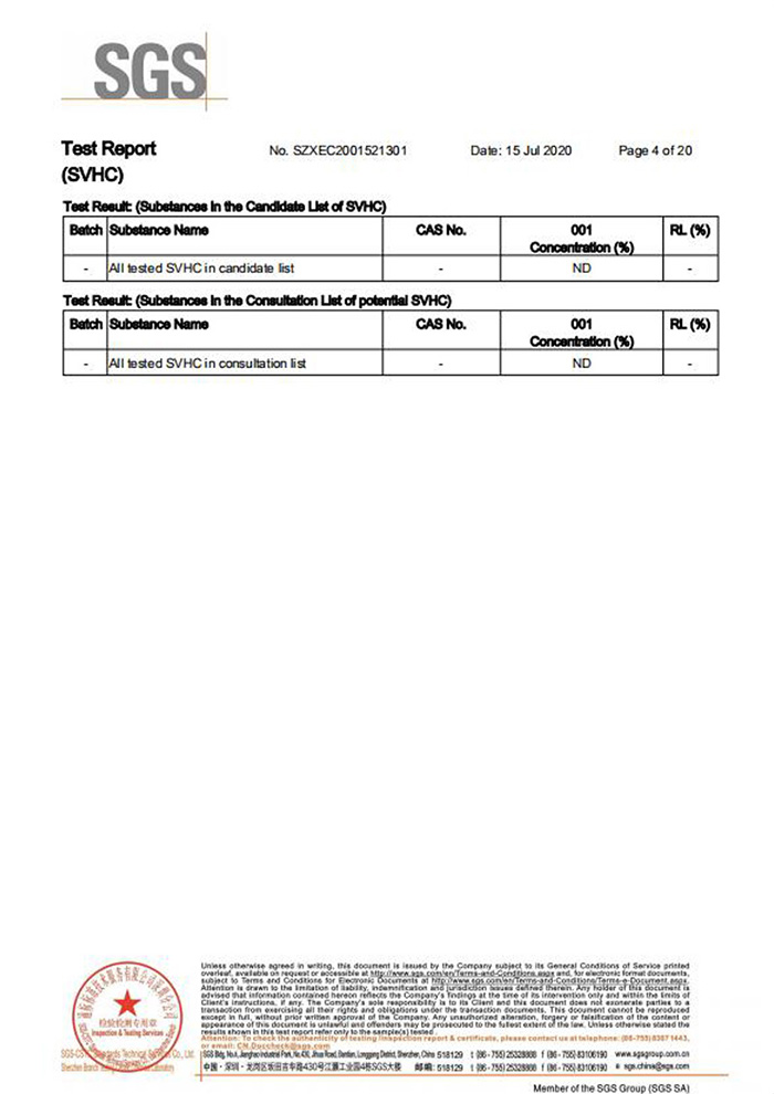 一次性保險(xiǎn)絲REACH認(rèn)證4