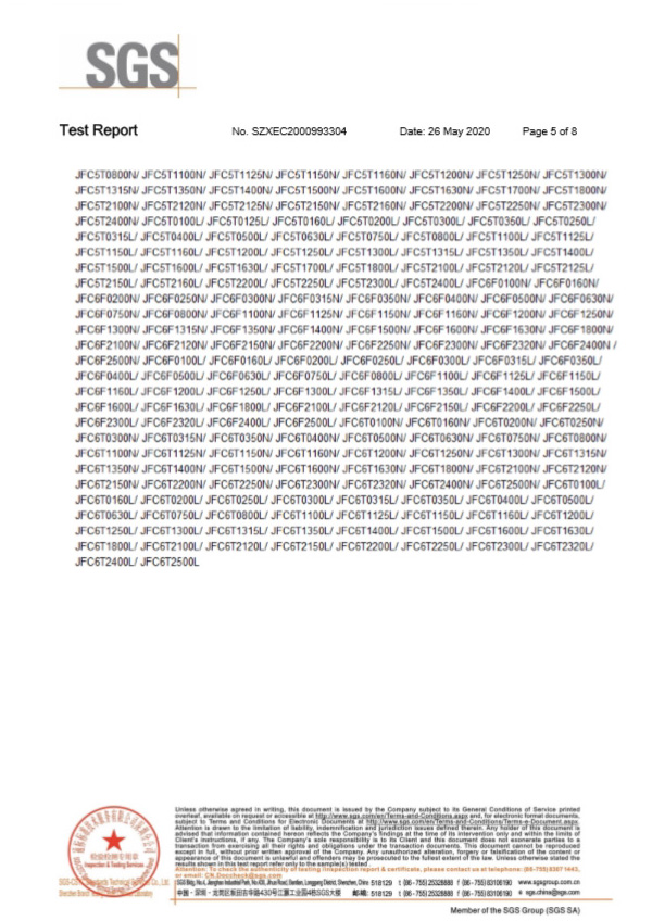 陶瓷管保險絲SGS認證報告5
